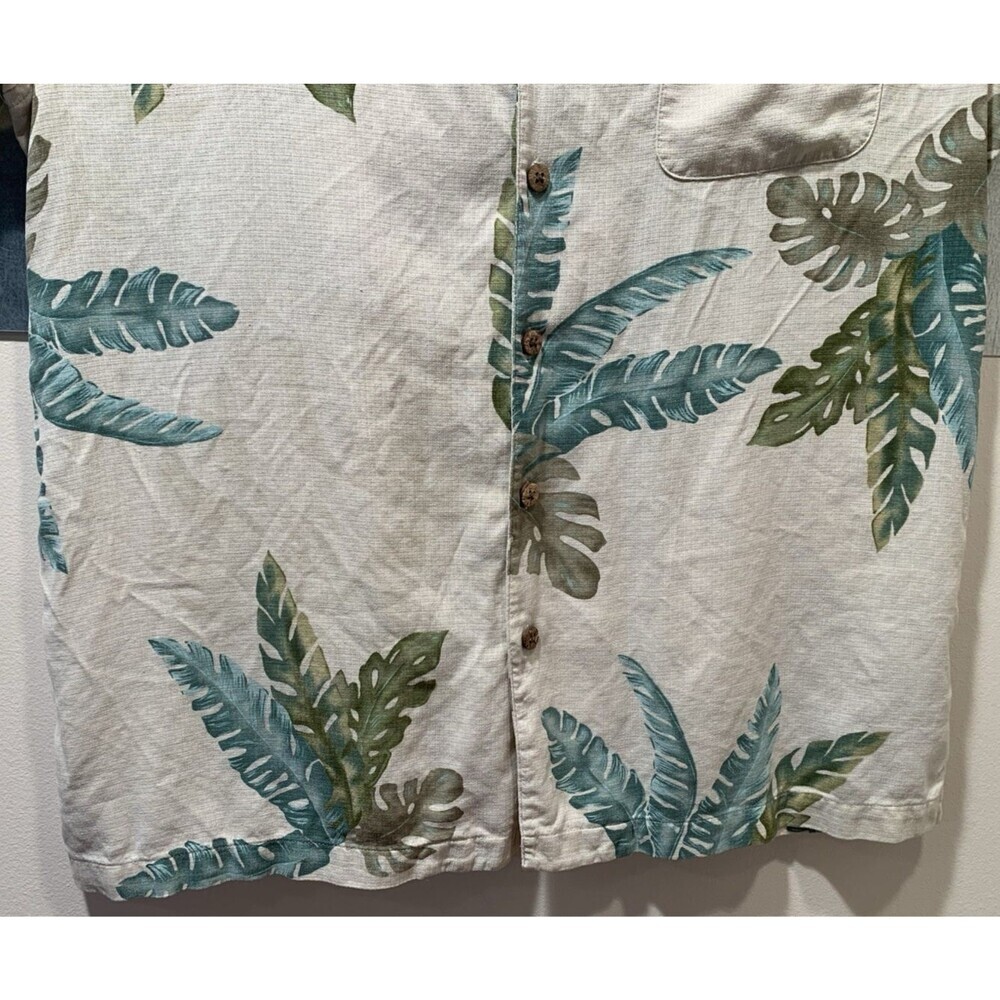 Island Shores Hawaiian Shirt Mens Large 100% Washable Silk Button Up Large - Picture 12 of 16